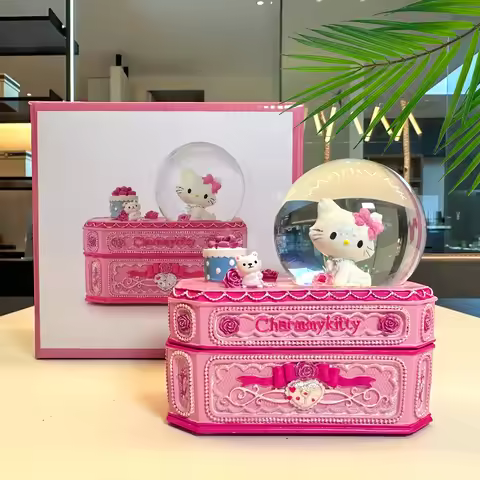 kitty Charmmy Crystal Ball Resin Jewelry Box Ring Box Necklace Box Storage Box Home Decoration For W