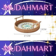 Hand-Woven Rattan Basket/Rattan Storage/Rattan Tray/Wicker Basket/Handmade Rattan Multipurpose Stora