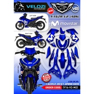 VELOZI COVER SET MOVISTAR EDITION ( M PUTIH ) Y16 V1 V2 ABS Y16ZR COVER SET SIAP TANAM LEONG HOOI