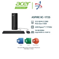 ACER ASPIRE XC-1725-77730W11 DESKTOP PC ( R7-7730U 16GD4 512SSD / W11H / OFFICE OPI )
