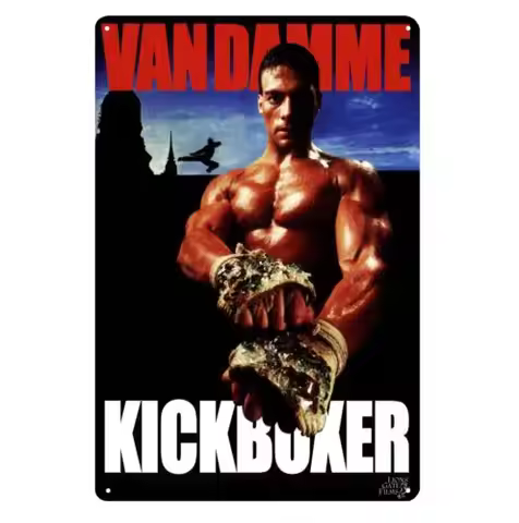 1p，Kickboxer jean claude van damme Movie Metal Poster Tin Sign 20x30cm Plaque