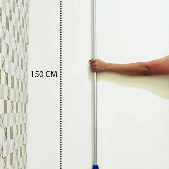 Gagang Pel Jepit Aluminium Panjang 150CM Dengan Lubang Pada Ujung Gagang | Gagang Lobby Duster Tongk