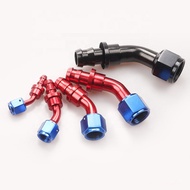 An4 / An6 / An8 / An10 / An12 - 45 Degree Push on Fittings End Adaptor For Racing Hose petrol / oil 