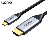 llano 8K Type-C to HDMI 2.1 Converter Cable 2M 8K/60Hz 4K/120Hz 3D HD Cable USB Type C to HDMI Adapter Cable for PC Laptop TV Monitor