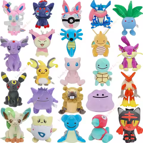 Cartoon Plush Shiny Mimikyu Toys Pokemon Plushie Mew Dragonite Togepi Horsea Charmander Vaporeon Eev