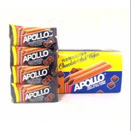 Apollo Coklat  Wafer Stick Cream 11G x 12'S Childhood Snack Memories Jajan Zaman Dulu Biskut Coklat 