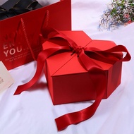 Black Red Heart Shaped Gifts Box With Bows Valentines Day Presents Packaing Boxes Anniversary Surprise Gifts Wedding Decorations