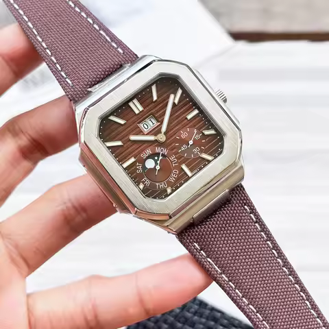 2026LuxuryBrand Automatic Mechanical MenWatch Multi-functional 904L Stainless Steel Water Resistant 