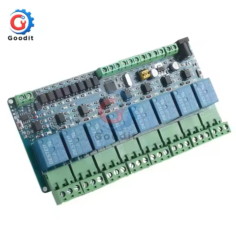 1PCS Modbus rtu 8 Channel Relay Module 485 TTL Communication 8-channel Input Relay Module Relay Outp