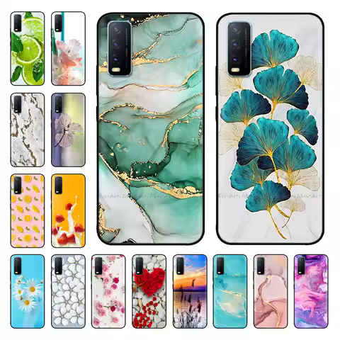 For Vivo Y20 Y20i 2021 Y20s Case Silicone Back Cover Cute Phone Cases For Vivo V2029 V2027 Y 20 20s 