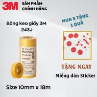 3M 243J paper tape, size 10mm x18m, 12 rolls/pack