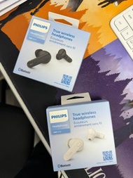 【全新行貨 順豐免運費】Philips TAT1108 AI降噪系統真無線耳機 Model: TAT1108WT/97 (黑/白2色)
