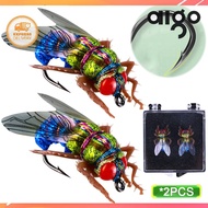 2Pcs Bionic Fly Fishing Bait Fly Fishing Hook Fly Swim Baits Fishing Accessories