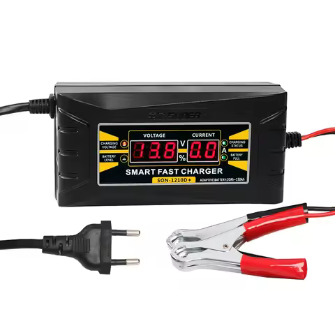 12V Car Battery Charger 10A 6A Automot AGM EFB Start stop Lead-acid Battery Intelligent Three-stage 