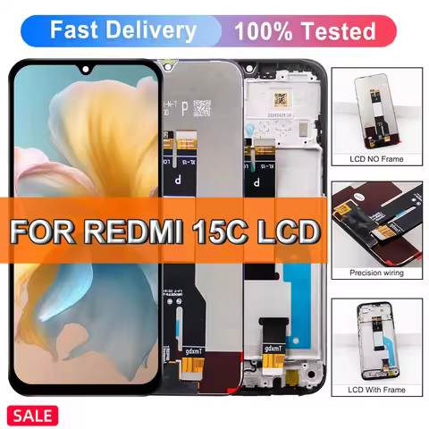 LCD For Xiaomi Redmi 15C 4G 2508CRN2BC LCD With Frame Touch Screen Replcement For Redmi 15C 4G Displ