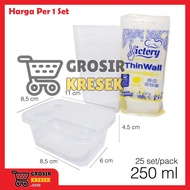 [LBR] T001 Thin Wall Victory 250ml Food Container Rice Box Thinwall Food Container - GK Food Packagi