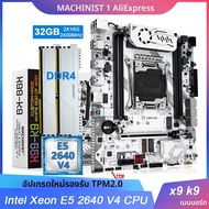 MACHINIST k9 X99 C612chip เมนบอร์ดชุด LGA2011-3 ชุด Xeon E5 2640 V4 CPU 32GB DDR4 ECC 2400MHZ หน่วยค