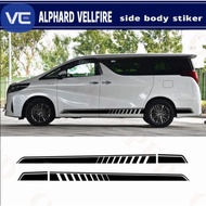 Vemart alphard vellfire car side body stiker accessories 2008-2021 anh20 agh30