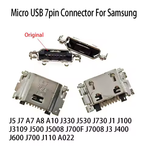 2-10pcs Micro USB 7pin Charging port Connector Mobile For Samsung J5 J7 A7 A8 A10 J330 J530 J730 J1 