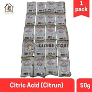CITRUN CITRUN (Citric Acid) Cap GAJAH 50g Acidity Regulator (S)