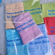 Handuk bordir custom , souvenir handuk bordir Size 50cm x 100cm souvenir kenang kenangan , souvenir 