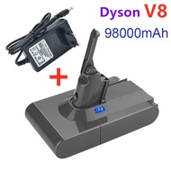 100 New Original DysonV8 98000mAh 21.6V Battery for Dyson V8 Absolute /Fluffy/Animal Li ion Vacuum Cleaner rechargeable Battery