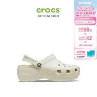 CROCS รองเท้าลำลองผู้หญิง CLASSIC PLATFORM CLOG รุ่น 2067502Y2 - BONE