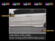 LLPU3165-SS Perodua Bezza 2016 PU Side Skirt Body kit Bodykit