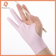 Pinkcat 1pc Black 2 Fingers Anti-fouling Gloves Anti Touch Hand Drawing Writing Glove MY