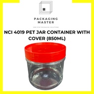 NCI 4019 PET-R Transparent Cookie Jar Container 850ML