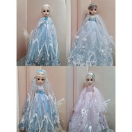 55cm Doll with Clothes Movable Big Eyes Colored Long Hair Replaceable Changing Clothes Doll Body Pla