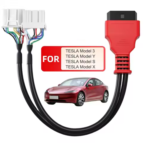 TCAN003 Splitter Cable for Tesla 3, Y, S, X, 20+12 Pin to 16 Pin OBD2 Connector / Autel Scanner Maxi