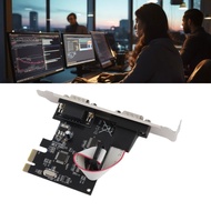 owuhddnh Pomya 2 Port PCIe RS232 DB9 Serial Card - X1 Interface XP to 11 Linux 2.6.x 5.x Pomya1smy72