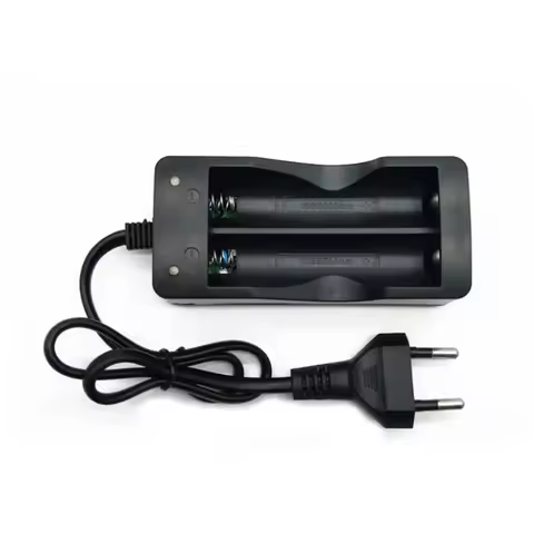 18650 Battery Charger Black 2 Slot AC 110V 240V Dual For 18650 Charging 4.7V Rechargeable Lithium Ba