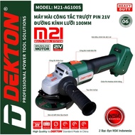 DEKTON 21V Cordless Grinder / M21-AG100S / Brushless / Slide Switch / 3 Speed Levels / Universal Bat