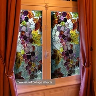 Various Creative Painted Vines Grapes Static Adsorption Double-Sided Visible Window Beautification D