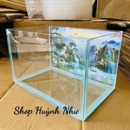 [GENUINE] Fish tank, mini glass fish tank size 24x15x15cm