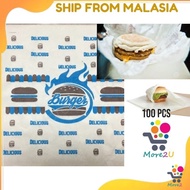 [100 helai] Pembalut Burger 100 Helai / Burger Wrapper/Burger Wrap/ Printing & Plain Design