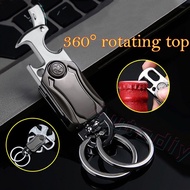 Fidget Cube Gyro Keychain Rotatable Keyring Portable Multifunctional Keychain Classic With Bottle Op