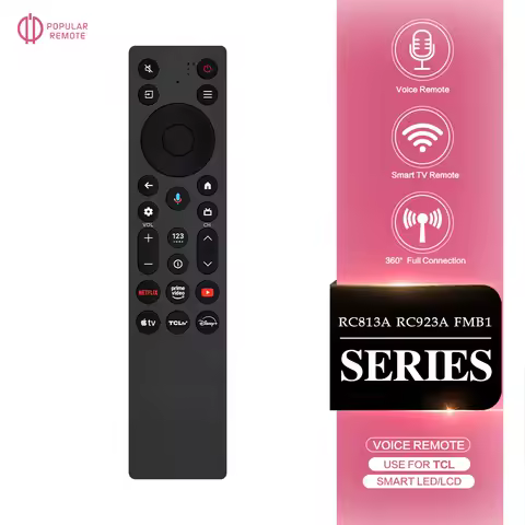 RC923A FMB1 For TCL Smart LED Voice TV Remote Control Compatible With TCL Smart LED TV 65QM7K 75QM6K