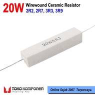 20W 2R2 2R7 3R3 3R9 Wirewound Ceramic Resistor 2.2R 2.7R 3.3R 3.9R Ohm Chalk
