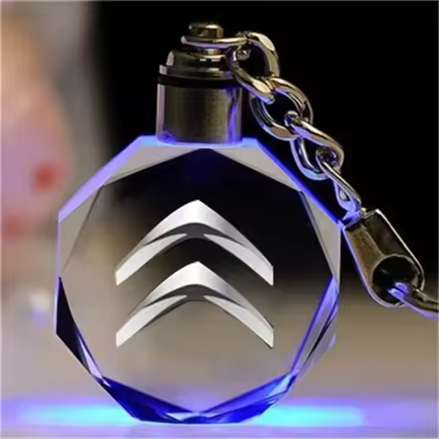 LED Car Keyring Octagon Pendant for Citroen C4 C3 C5 C1 DS3 DS5 Jumper Berlingo ZX Xsara 2 Spacetour