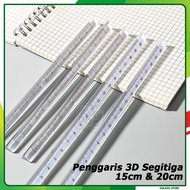 3D Ruler/ Triangle Ruler 15cm and 20cm Triangle Shape Ruler