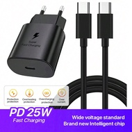 25W USB C Port Fast Charger With 100cm Type-C Cable Compatible With Samsung A54 A53 A34 A14 A13 M54 