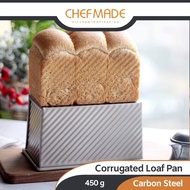 Chefmade 450g Non-Stick Corrugated Loaf Pan with Cover - WK9054