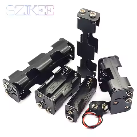 AA Battery Holder Double-Sided AA Battery Box Back-To-Back 2/4/6/8 Slots AA Box Series Connection Wi