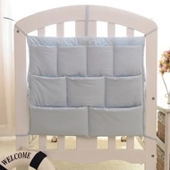 【Big savings】 Candy Colors Nursery Hanging Storage Bag Baby Cot Bed Crib Organizer Toy Diaper Pocket For Newborn Crib Bedding Set 58*48cm