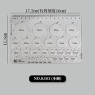 Drawing Template Ruler Kewen Transparent Drawing Circle Template Multi-Oval Painting Template Drawin