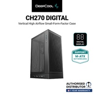 DEEPCOOL CH270 DIGITAL Vertical Micro-ATX Case - Black & White
