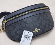กระเป๋าเข็มขัด ผู้หญิงผู้ชายเอวกระเป๋าคาดหน้าอก Coach 39937 กระเป๋าเข็มขัดหนังลายเซ็นผ้าใบ
